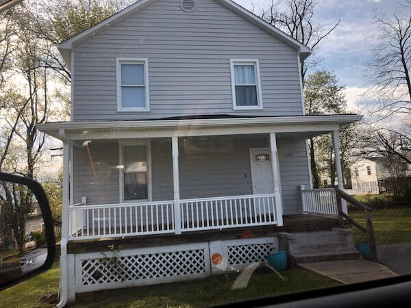 Front Porch Rebuild in Maryland Before