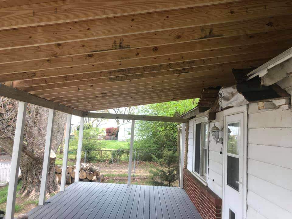 Underneath View of Front Porch