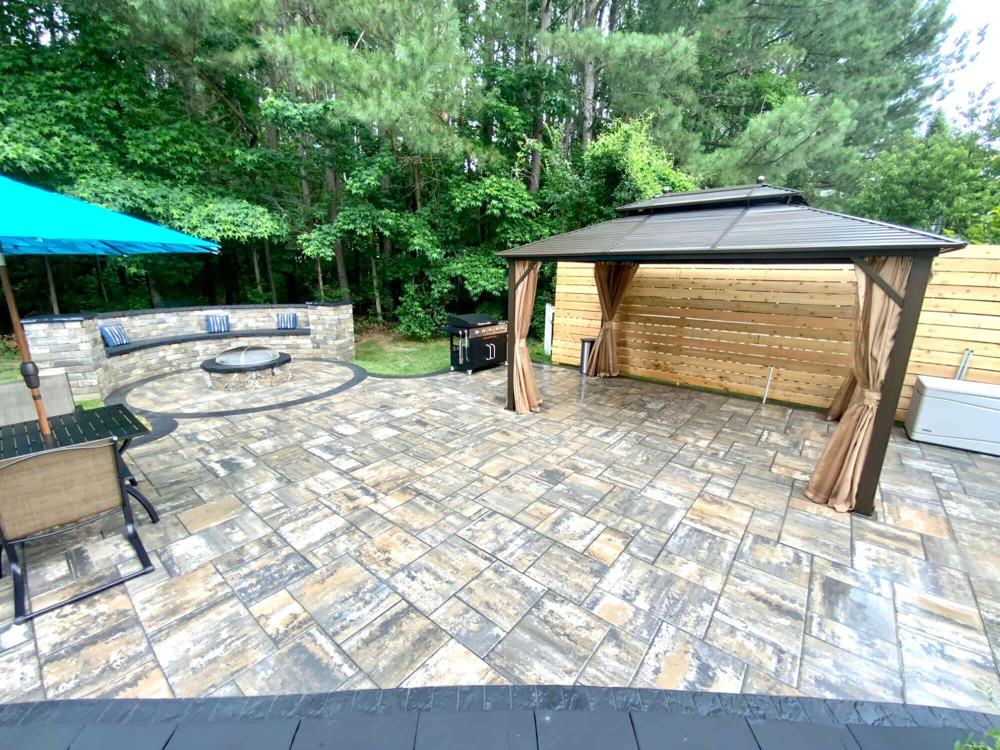 backyard patio ideas with firepit in Maryland