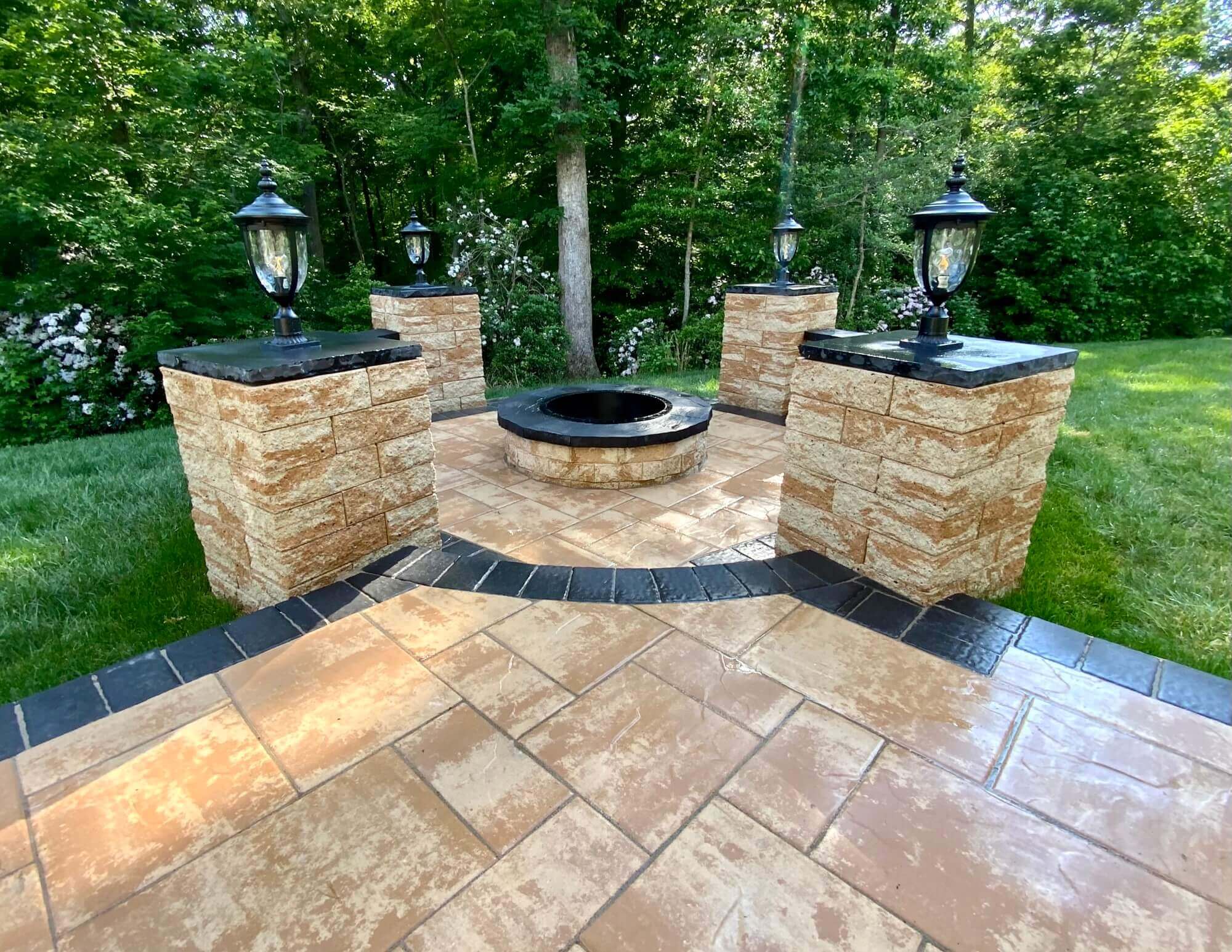 backyard patio ideas firepit Maryland