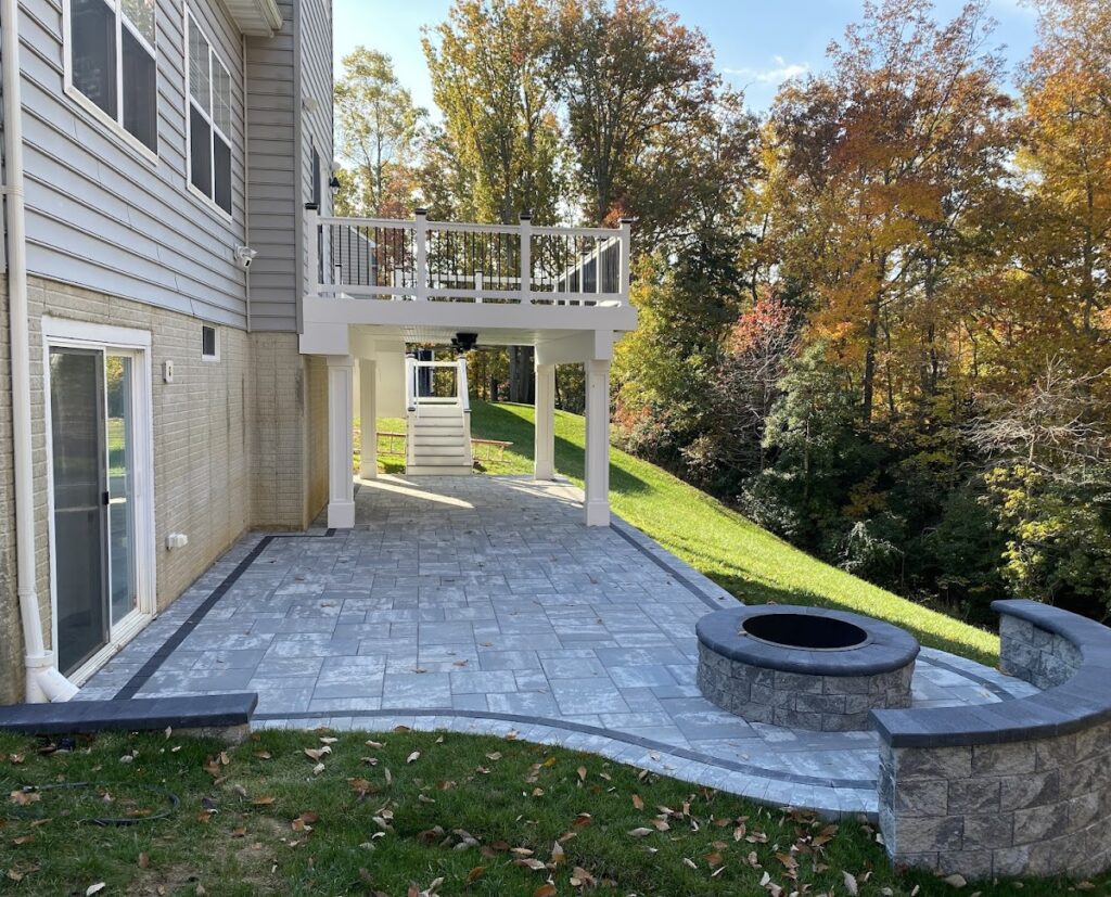 deck and large patio