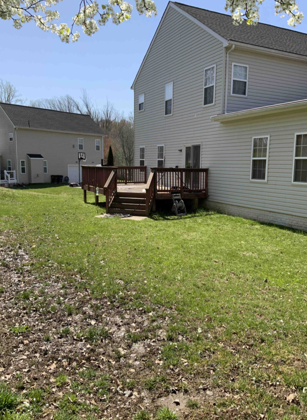 Before Pictures of Deck for New Paver Patio Project