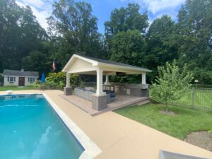Beautiful Poolside Pavilion in Gambrills (After)