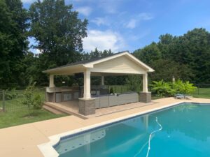 Beautiful Poolside Pavilion in Gambrills (After)